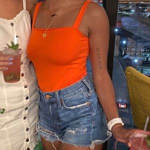 Orange Urban Outfitters Bodysuit